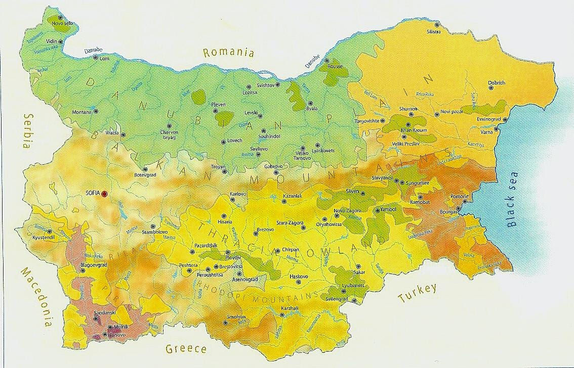 kart Bolqarıstan iqlimi