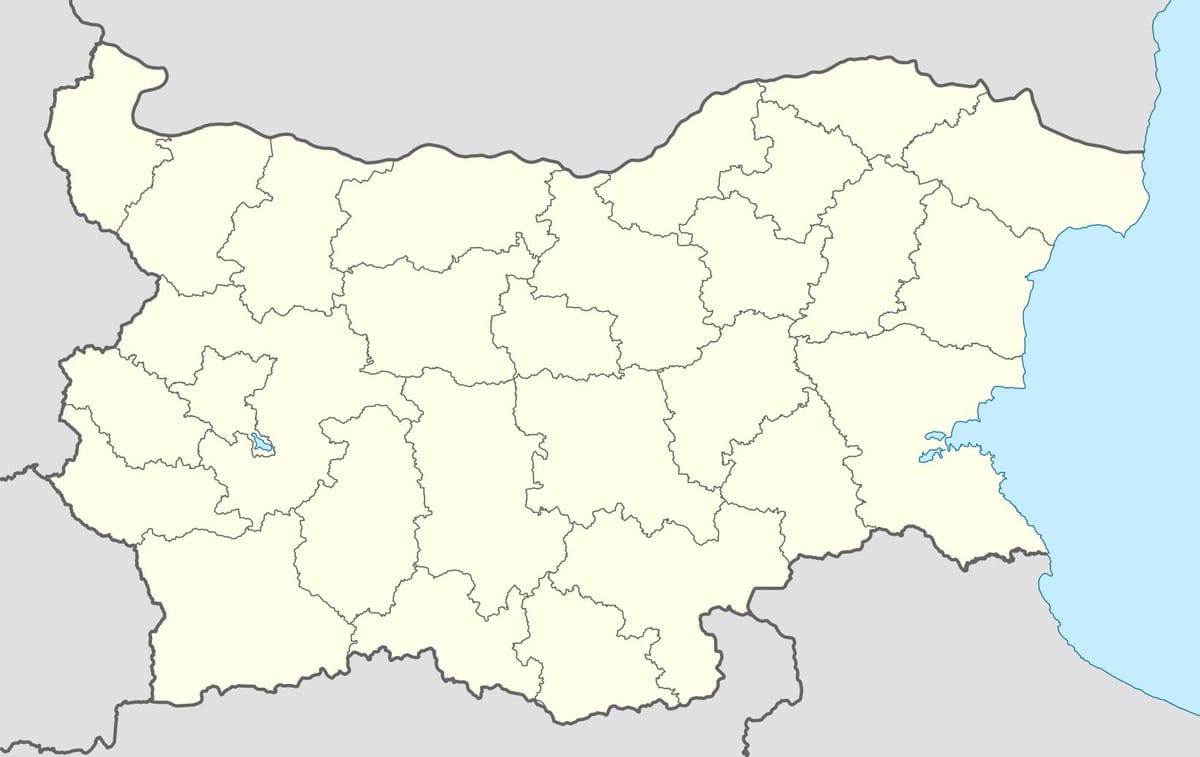 kart Bolqarıstan vektor xəritəsi 