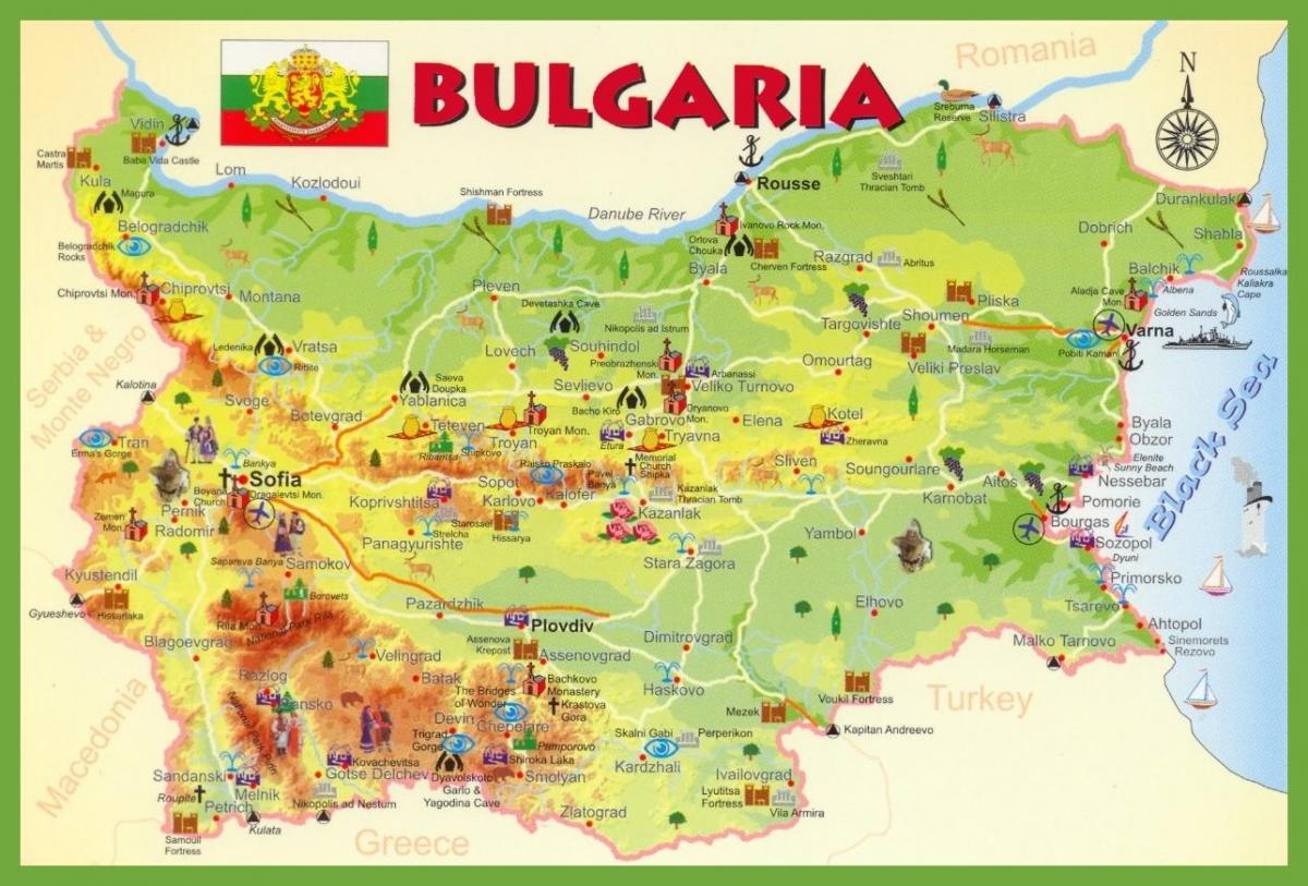 Bolqarıstan yerləri xəritəsi