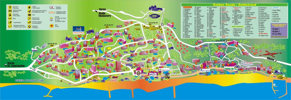 Qızıl Sahil Bolqarıstan xəritəsi