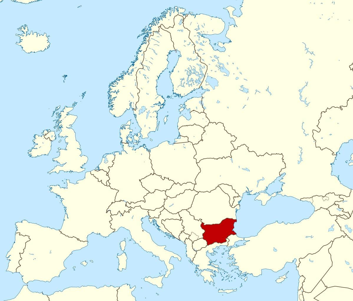 dünyanın xəritəsi gösteren Bolqarıstan