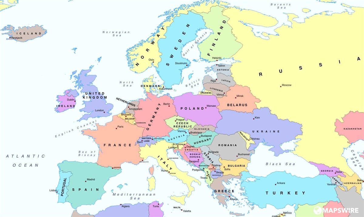 xəritədə Avropanın Bolqarıstan