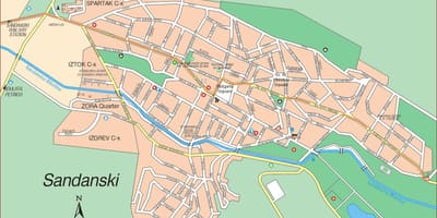 Kart Сандански Bolqarıstan