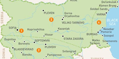 Bolqarıstanın regionları xəritə
