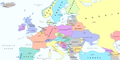 Xəritədə Avropanın Bolqarıstan